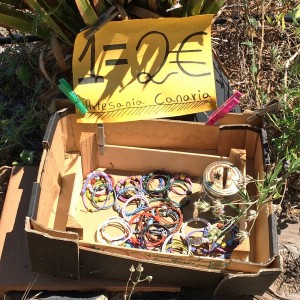 Hippie armbandjes te koop, Las Tricias, La Palma