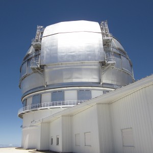 Observatorium met sterrenkijker bij Roque de La Muchacha op La Palma