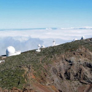 Passeer de observatoria, wandelen op de rand van de Caldera, La Palma