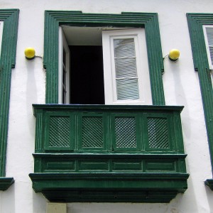 Raam oud huis Santa Cruz de la Palma
