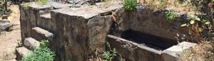 Waterput tijdens wandeling bij Roque Faro, La Palma